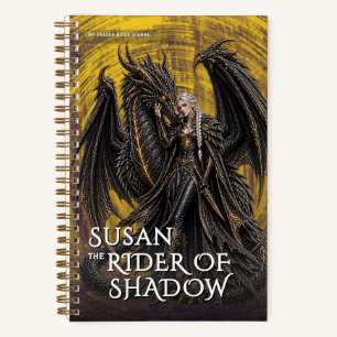 Fantasie Schatten Drache Mythologische Abenteuer Notizblock