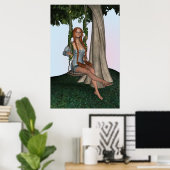 Fantasie Schaukel Poster (Heimbüro)