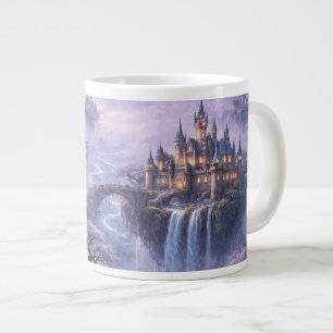 Fantasie-Schloss Surreal Landschaft Lavendelblau Jumbo-Tasse