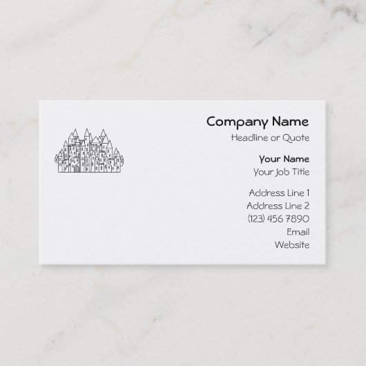 Fantasie-Schloss Visitenkarte (Vorderseite)