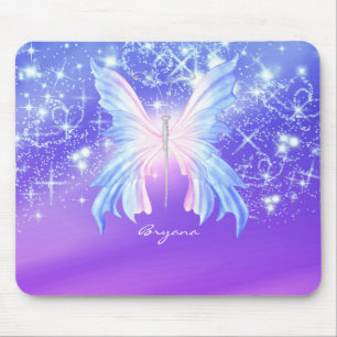 Fantasie Schmetterling Rosa & Lila Glanz Mousepad
