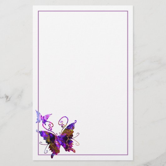 Fantasie-Schmetterlinge Briefpapier (Vorderseite)
