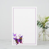 Fantasie-Schmetterlinge Briefpapier (Stehend Vorderseite)