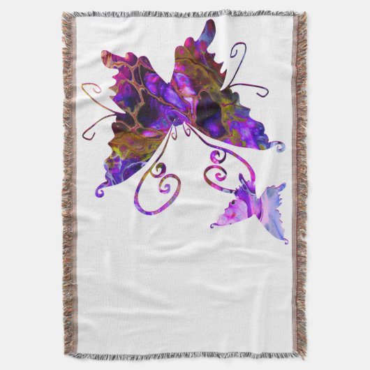 Fantasie-Schmetterlinge Decke (Vorderseite Vertikal)