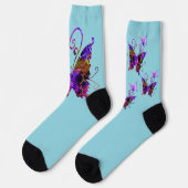 Fantasie Schmetterlinge Socken (Linkes Detail)
