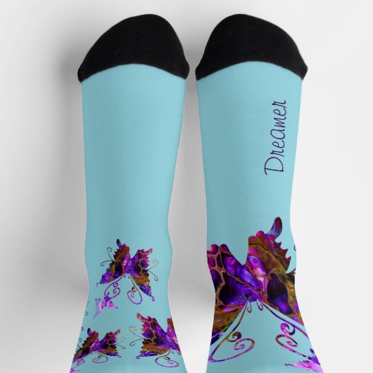 Fantasie Schmetterlinge Socken (Oben)