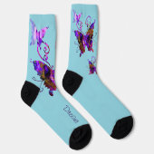 Fantasie Schmetterlinge Socken (Rechts)