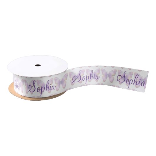 Fantasie-Schmetterlings-personalisierter Satin 1,5 Satinband (Spule)