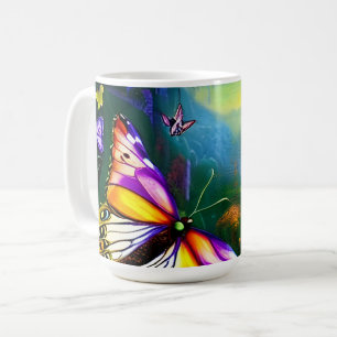 Fantasie-Schmetterlingsreise  Kaffeetasse