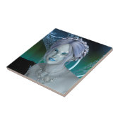 Fantasie-Schnee-Fee Fliese (Seite)