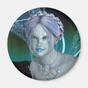 Fantasie-Schnee-Fee Magnet