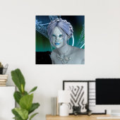 Fantasie-Schnee-Fee Poster (Heimbüro)