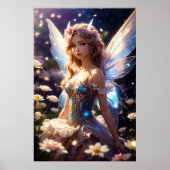 Fantasie Schöne Blumenfee Poster (Vorne)