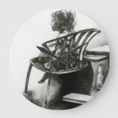 Fantasie schürt meine Realität Große Wanduhr (Vorderseite)