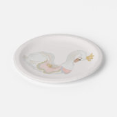Fantasie-Schwan-Baby-Shower-Teller Pappteller (Schrägansicht)