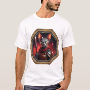 Fantasie-Sphinx-Katzenkrieger im Rahmen T-Shirt
