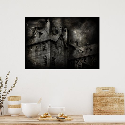 Fantasie - Spuk - Es war eine dunkle und stürmisch Poster (Küche)