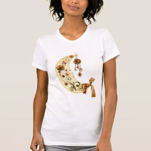 Fantasie Steampunk Mond T-Shirt