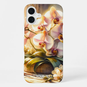 Fantasie Süße Rosa Orchideen Wasserfarben iPhone 16 Plus Hülle