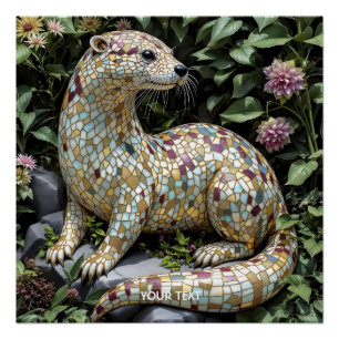 Fantasie Süße Spielzeug Otter Skulptur Poster