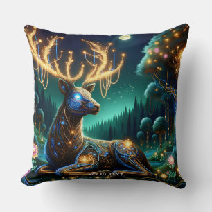 Fantasie Süßer Cyber-Hirsch Wald Kissen