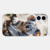Fantasie Süßer Koala Baum Wasserfarbe iPhone Hülle (Rückseite (Horizontal))