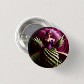 Fantasie Szene mit Ananas Mädchen Button (Vorne & Hinten)