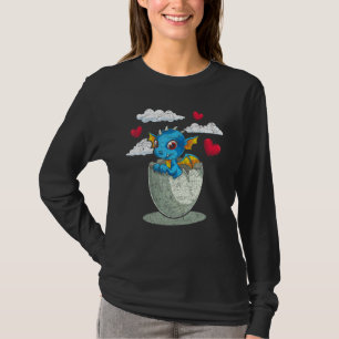 Fantasie-Tier-Herz-Mythos-Drache-Süßer Drache T-Shirt