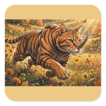 Fantasie-Tigerkatze – Goldenes Herbstabenteuer