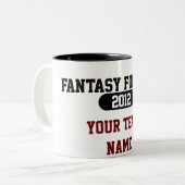 Fantasie trägt - Ihr Team-Name - Tasse zur Schau (Vorderseite Links)