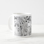 Fantasie-und Mythos-Collagen-Tasse Kaffeetasse (Vorderseite Links)