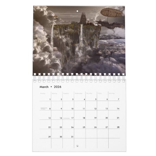 Fantasie und Science Fiction Inspirationskalender Kalender (Mär 2026)