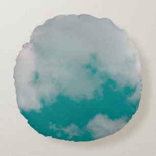 Fantasie und Vintage dynamische Wolke und Himmel m Rundes Kissen