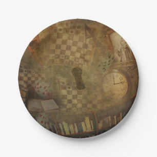 Fantasie-Vintages Alice im Pappteller