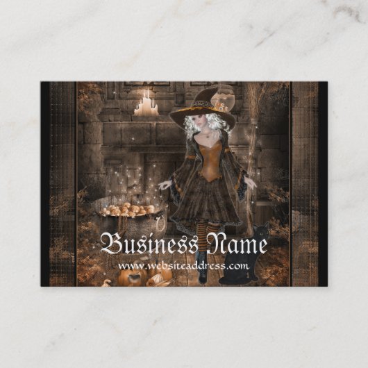 Fantasie-Visitenkarten des Hexe-beschwörende Visitenkarte (Vorderseite)