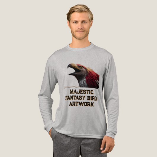 Fantasie-Vogel-Kunstwerk Tri-Blend Shirt (Volle Vorderseite)