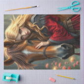 Fantasie von Pferd und Begleiter Seidenpapier (Basteln)