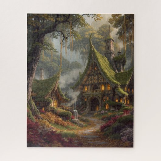 Fantasie-Waldhaus Puzzle (Vertikal)
