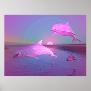 Fantasie-Wasser-Szene des Wasser-3D Poster
