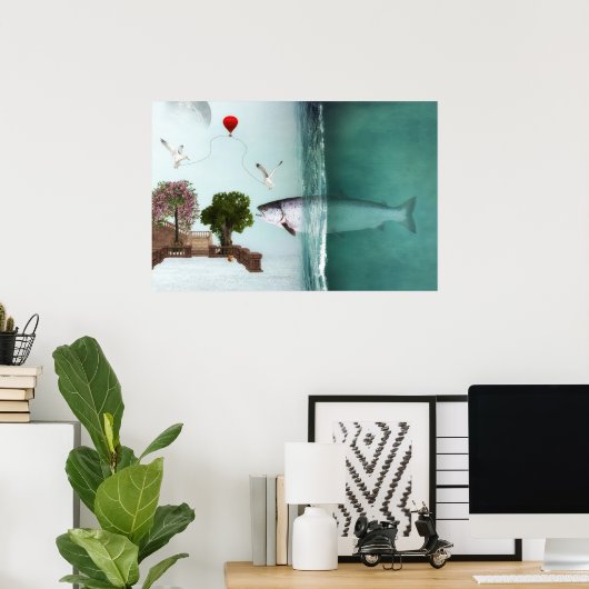 Fantasie Welt Poster (Heimbüro)