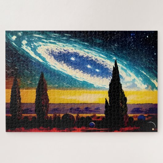 Fantasie Weltraumkosmisches Ballett Landschaft Puzzle (Horizontal)