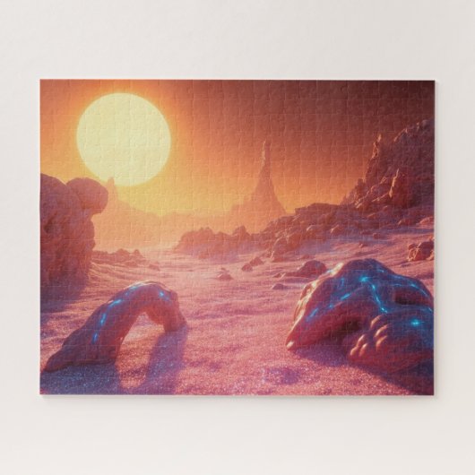 Fantasie-Weltraumlandschaft Puzzle (Horizontal)