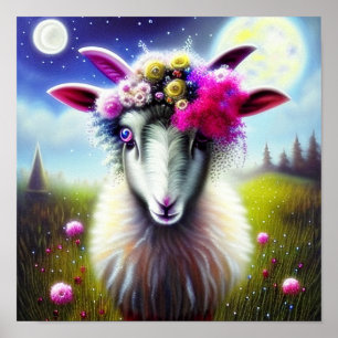 Fantasie-Wildziege Poster