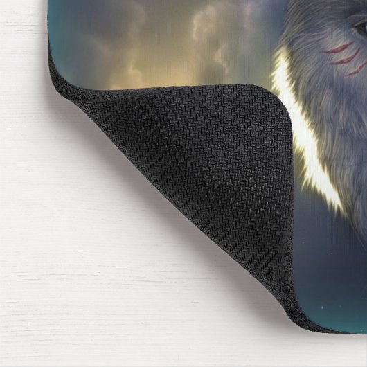 Fantasie-Wolf Mousepad (Ecke)