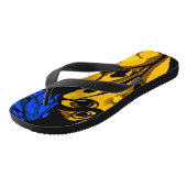 Fantasieabstrakter Schmetterling Flip Flops Badesandalen (Schrägansicht)