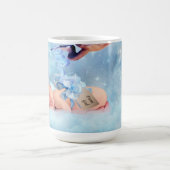 Fantasiebaby und Storch Kaffeetasse (Mittel)
