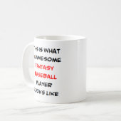 Fantasiebaseball-Spieler, phantastisch Kaffeetasse (Vorderseite Links)