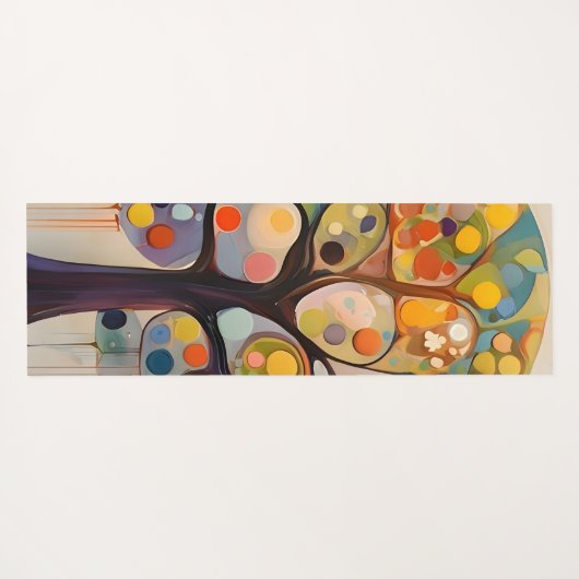 Fantasiebaum - fantasy tree yogamatte (Rückseite (Horizontal))