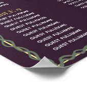 Fantasiebezauberndes Hochzeitsdiagramm im Garten Poster (Ecke)