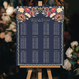 Fantasiebezauberndes Hochzeitsdiagramm im Garten Poster